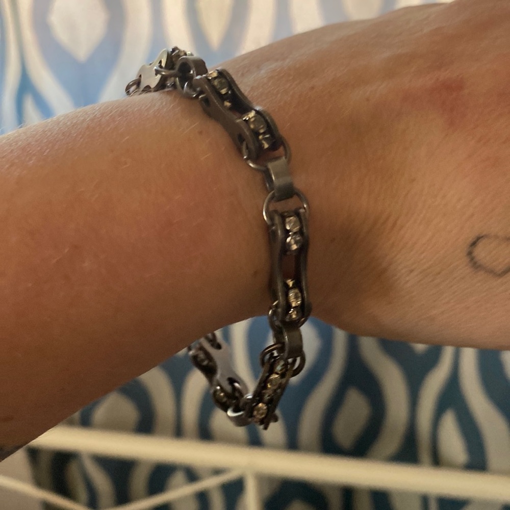 Chain bracelet with Rhinestone accents